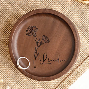 My Best Friend Is The One Who Brings Out The Best In Me - Bestie Personalized Custom Wooden Jewelry Dish - Gift For Best Friends, BFF, Sisters