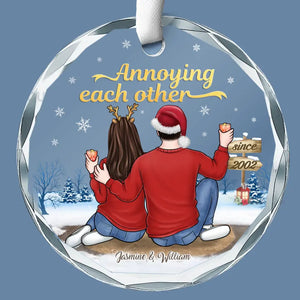 And It's You It's Been You All The Time - Couple Personalized Custom Circle Glass Ornament - Christmas Gift For Husband Wife, Anniversary