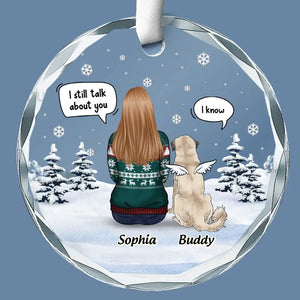 Honor The Memory Of Loyal Companions Forever - Memorial Personalized Custom Circle Glass Ornament - Christmas Gift, Sympathy Gift For Pet Owners, Pet Lovers