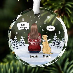 Honor The Memory Of Loyal Companions Forever - Memorial Personalized Custom Circle Glass Ornament - Christmas Gift, Sympathy Gift For Pet Owners, Pet Lovers