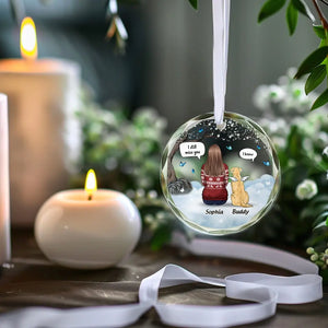 Cherished Memories That Last Forever - Memorial Personalized Custom Circle Glass Ornament - Christmas Gift, Sympathy Gift For Pet Owners, Pet Lovers