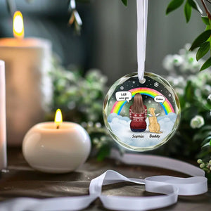 Always Keep You In My Heart  - Memorial Personalized Custom Circle Glass Ornament - Christmas Gift, Sympathy Gift For Pet Owners, Pet Lovers