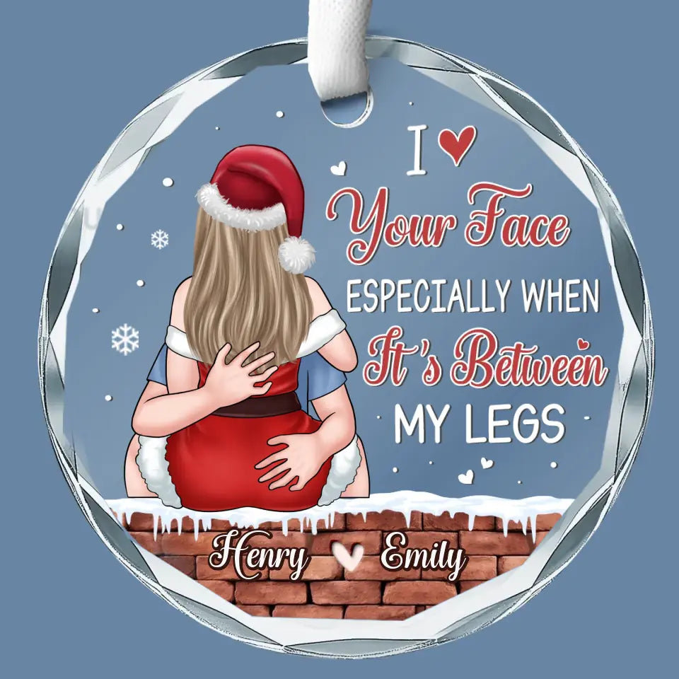 You Make The Season Bright - Couple Personalized Custom Circle Glass Ornament - Gift For Husband Wife, Anniversary