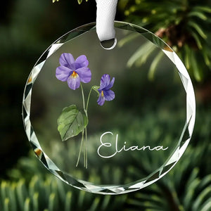 A Friend Is Like A Flower, They May Bend In The Wind But They Will Never Break - Bestie Personalized Custom Circle Glass Ornament - Gift For Best Friends, BFF, Sisters