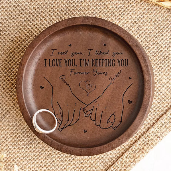 Personalized Wooden Couple Bear Puzzle With 2 Family Name
