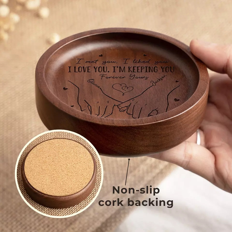 I Wanted It To Be You - Couple Personalized Custom Wooden Jewelry Dish - Gift For Husband Wife, Anniversary