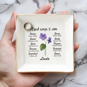 Fate Chooses Our Relatives, We Choose Our Friends - Bestie Personalized Custom Jewelry Dish - Gift For Best Friends, BFF, Sisters