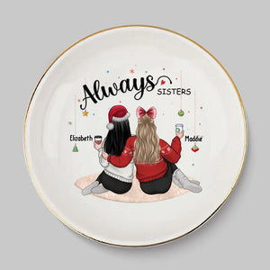 True Friends Are Like Diamonds - Bestie Personalized Custom Jewelry Dish - Christmas Gift For Best Friends, BFF, Sisters