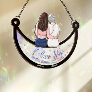 Family Time Is The Best Time - Family Personalized Window Hanging Suncatcher - Gift For Mom