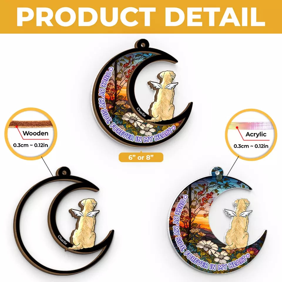 Forever Loyal, Forever Loved - Memorial Personalized Window Hanging Suncatcher - Sympathy Gift For Pet Owners, Pet Lovers