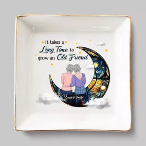 Good Friends Are Like Stars, They're Always There When You Need Them - Bestie Personalized Custom Jewelry Dish - Gift For Best Friends, BFF, Sisters