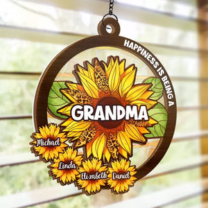 Bless To Be Called Nana - Family Personalized Window Hanging Suncatcher - Mother's Day, Gift For Mom, Grandma