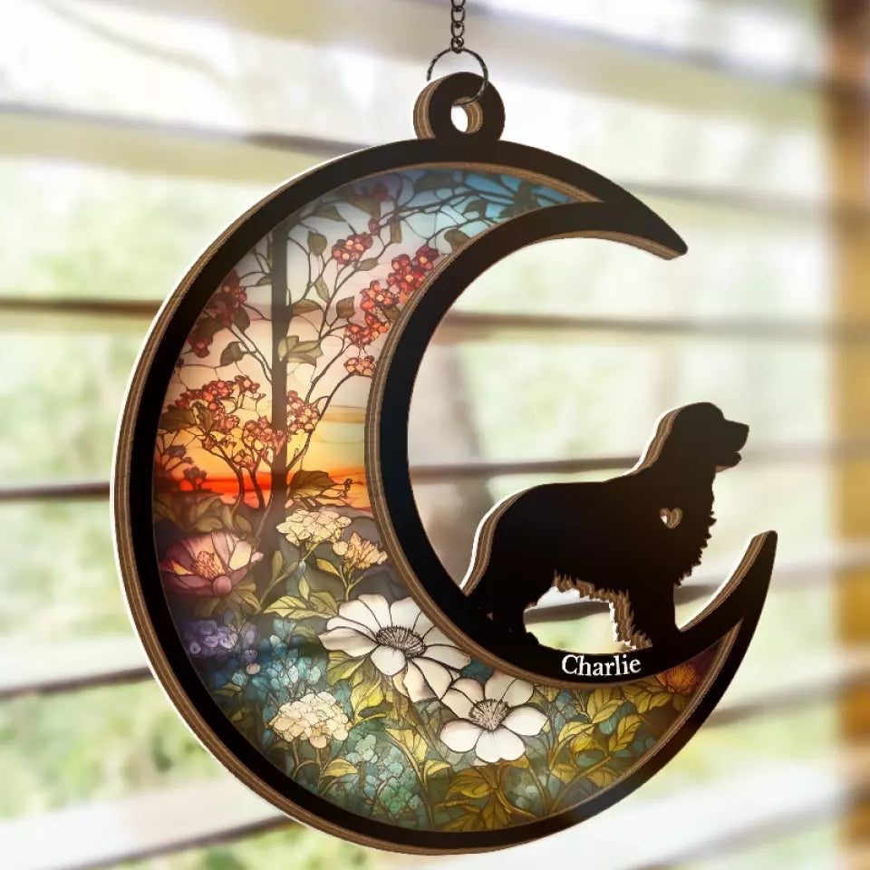 Don’t Cry Because It Is Over - Memorial Personalized Window Hanging Suncatcher - Sympathy Gift For Pet Owners, Pet Lovers