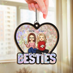 We Are Besties Forever - Bestie Personalized Window Hanging Suncatcher - Gift For Best Friends, BFF, Sisters