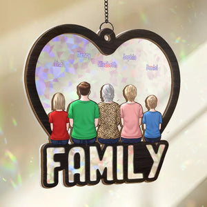 The Most Important Thing In The World Is Family And Love - Family Personalized Window Hanging Suncatcher - Gift For Family Members