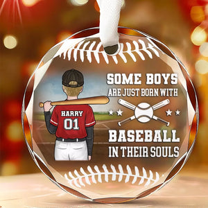 Family And Sports Go Hand In Hand - Family Personalized Custom Circle Glass Ornament - Christmas Gift For Family Members, Sport Lovers, Sport Players