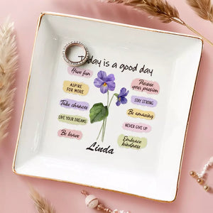 Today Is A Good Day - Bestie Personalized Custom Jewelry Dish - Gift For Best Friends, BFF, Sisters