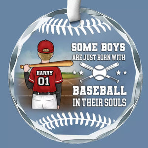 Family And Sports Go Hand In Hand - Family Personalized Custom Circle Glass Ornament - Christmas Gift For Family Members, Sport Lovers, Sport Players