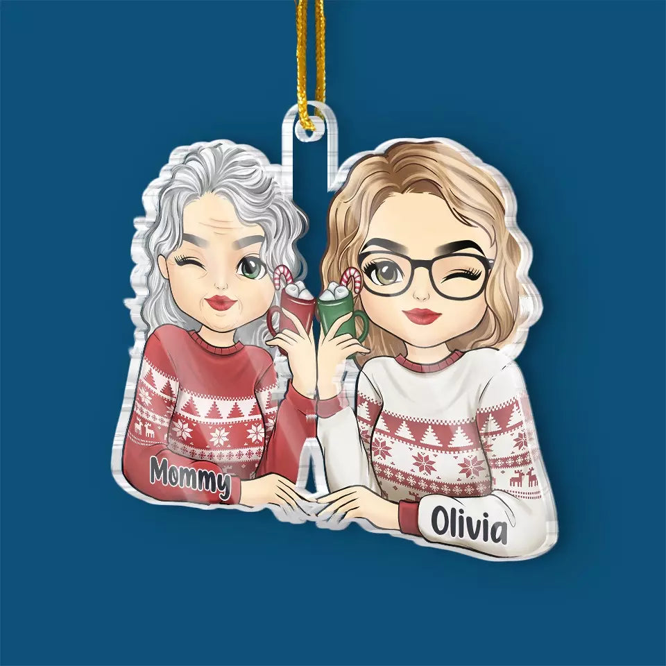 My Mother, My Whole Universe, The Source Of My Being, My Everything - Family Personalized Custom Ornament - Acrylic Custom Shaped - Christmas Gift For Mom, Daughter