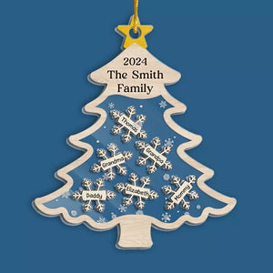 Home Is Where Christmas Is - Family Personalized Custom 3 Layers Shaker Ornament - Christmas Gift For Family Members