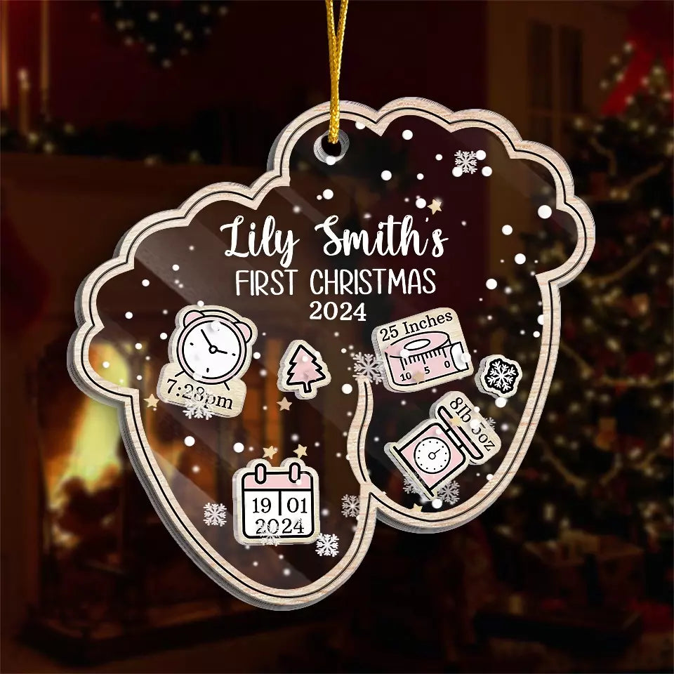 This Christmas, You Are The Greatest Gift Of All - Family Personalized Custom 3 Layers Shaker Ornament - Christmas  Gift For Baby Kids, Newborn Baby