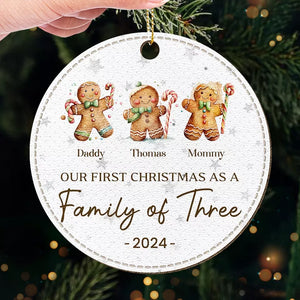 Our Family Just Grew By Two Feet - Family Personalized Custom Leather Ornament - Christmas Gift For Family Members, Baby Kids, Newborn Baby