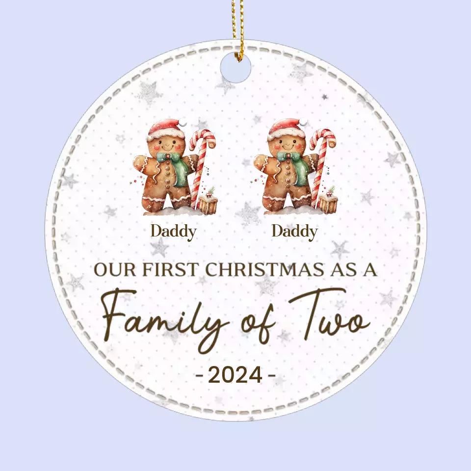 Our Family Just Grew By Two Feet - Family Personalized Custom Leather Ornament - Christmas Gift For Family Members, Baby Kids, Newborn Baby