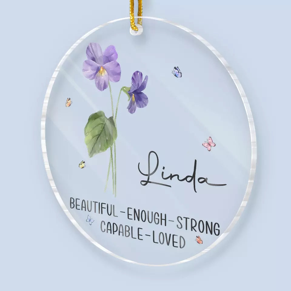 Friends Are Like Flowers, They Brighten Your Day - Bestie Personalized Custom Ornament - Acrylic Custom Shaped - Christmas Gift For Best Friends, BFF, Sisters