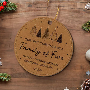 We Know Why This Chirstmas Is So Special - Family Personalized Custom Leather Ornament - Christmas Gift For Family Members, Baby Kids, Newborn Baby