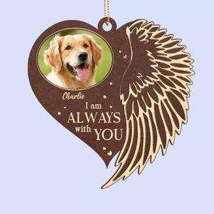 Custom Photo Engraved In My Heart - Memorial Personalized Custom Leather Ornament - Christmas Gift, Sympathy Gift For Pet Owners, Pet Lovers