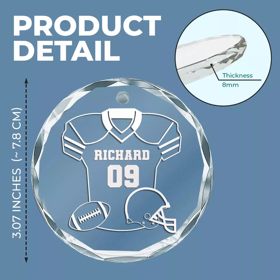 Swinging For The Fences - Personalized Custom Circle Glass Ornament - Christmas Gift For Sport Lovers, Sport Players