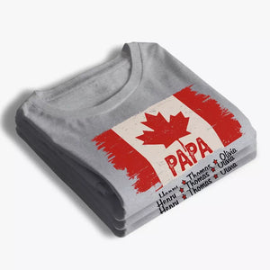 The Maple Leaf, Etched Into My Being - Family Personalized Custom Unisex T-shirt, Hoodie, Sweatshirt - Father's Day, Gift For Dad, Grandpa