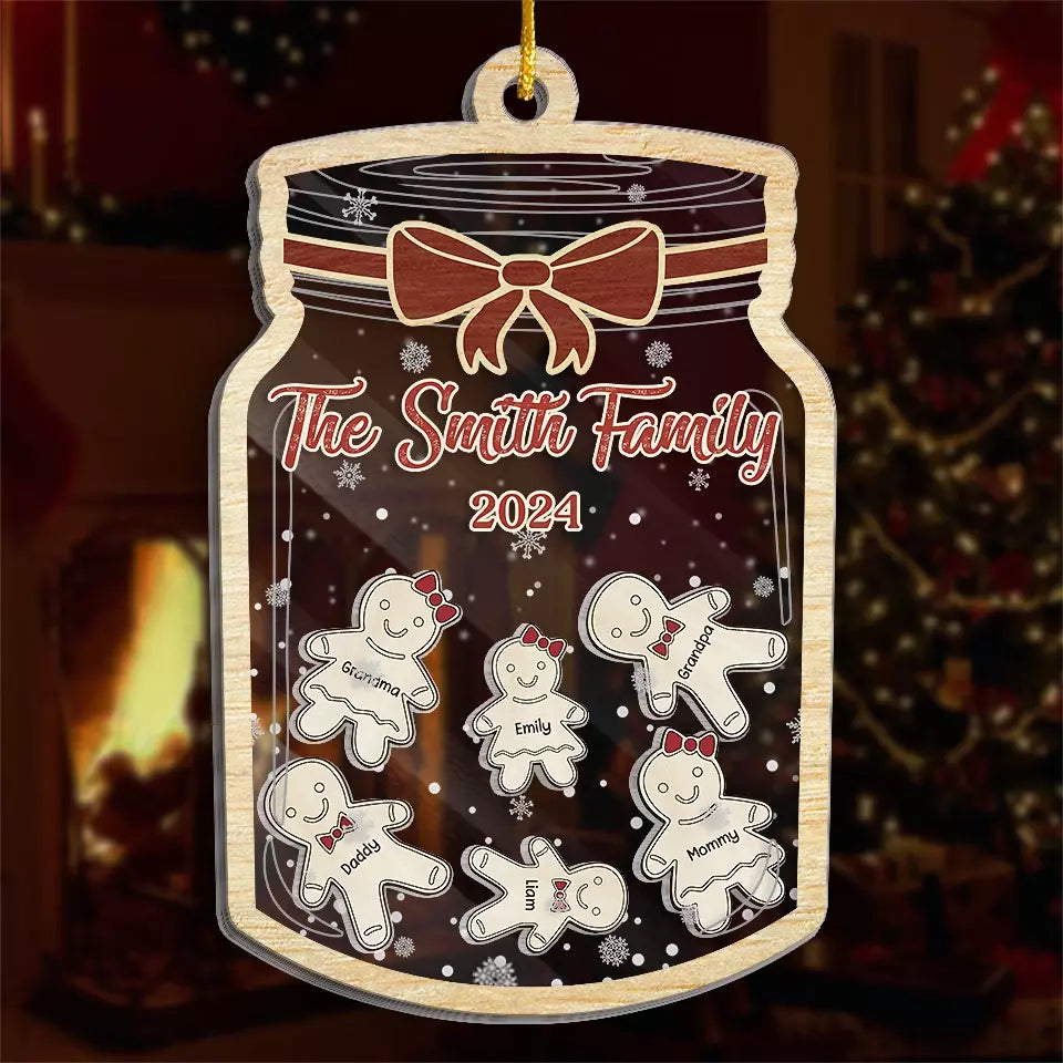 Christmas Cookies Pretty Much Sum Up My Family - Family Personalized Custom 3 Layers Shaker Ornament - Christmas Gift For Family Members