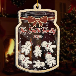 Christmas Cookies Pretty Much Sum Up My Family - Family Personalized Custom 3 Layers Shaker Ornament - Christmas Gift For Family Members