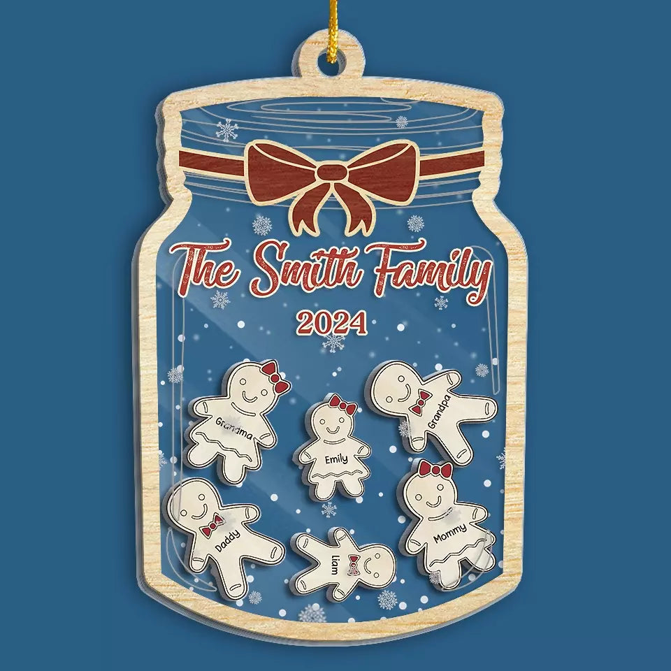 Christmas Cookies Pretty Much Sum Up My Family - Family Personalized Custom 3 Layers Shaker Ornament - Christmas Gift For Family Members