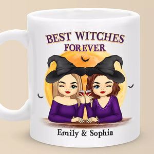 Best Witches Forever - Bestie Personalized Custom Mug - Halloween Gift For Best Friends, BFF, Sisters