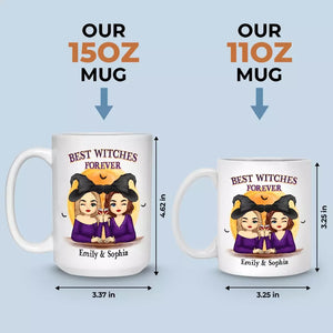 Best Witches Forever - Bestie Personalized Custom Mug - Halloween Gift For Best Friends, BFF, Sisters