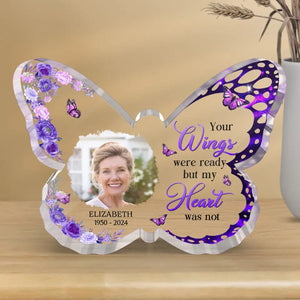 Custom Photo Sleep On Now And Take Your Rest - Memorial Personalized Custom Shaped Acrylic Plaque - Sympathy Gift For Family Members