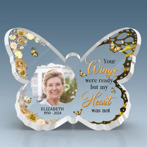 Custom Photo Sleep On Now And Take Your Rest - Memorial Personalized Custom Shaped Acrylic Plaque - Sympathy Gift For Family Members