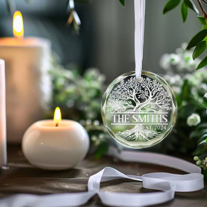 Family Is My Greatest Blessing And My Source Of Strength - Family Personalized Custom Circle Glass Ornament - Christmas Gift For Family Members