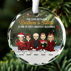 The Greatest Gift Our Parents Gave Us Was Each Other - Family Personalized Custom Circle Glass Ornament - Christmas Gift For Family Members