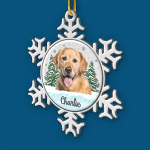 Custom Photo You Still Live In My Heart - Memorial Personalized Custom Ornament - Metal Custom Shaped - Sympathy Gift, Christmas Gift For Pet Owners, Pet Lovers