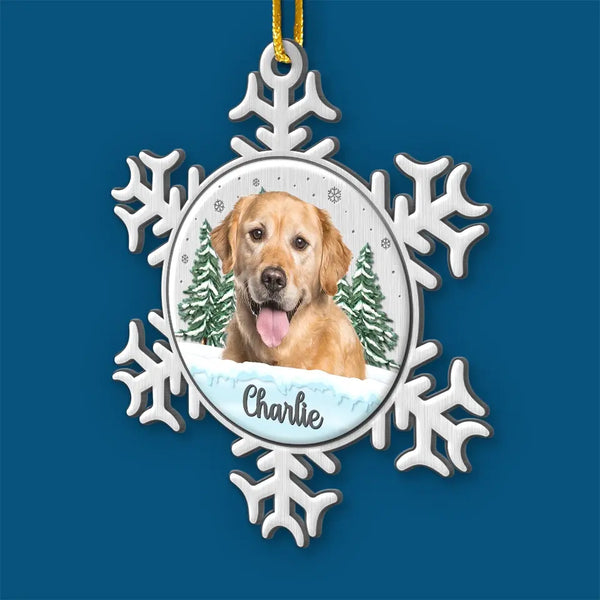 Custom Photo You Still Live In My Heart - Memorial Personalized Custom Ornament Metal Custom Shaped Sympathy Gift Christmas Gift For Pet Owners Pet Lovers