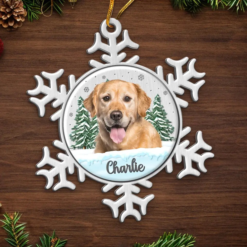 Custom Photo You Still Live In My Heart - Memorial Personalized Custom Ornament - Metal Custom Shaped - Sympathy Gift, Christmas Gift For Pet Owners, Pet Lovers