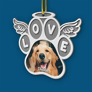 Custom Photo We Remain Forever Intertwined - Memorial Personalized Custom Ornament - Metal Custom Shaped - Sympathy Gift, Christmas Gift For Pet Owners, Pet Lovers