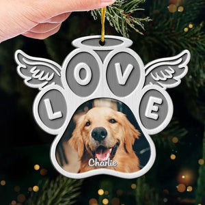 Custom Photo We Remain Forever Intertwined - Memorial Personalized Custom Ornament - Metal Custom Shaped - Sympathy Gift, Christmas Gift For Pet Owners, Pet Lovers