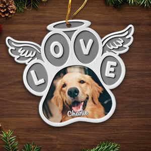 Custom Photo We Remain Forever Intertwined - Memorial Personalized Custom Ornament - Metal Custom Shaped - Sympathy Gift, Christmas Gift For Pet Owners, Pet Lovers