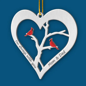 Cardinals Appear When Angels Are Near - Memorial Personalized Custom Ornament - Metal Custom Shaped - Sympathy Gift, Christmas Gift For Family Members