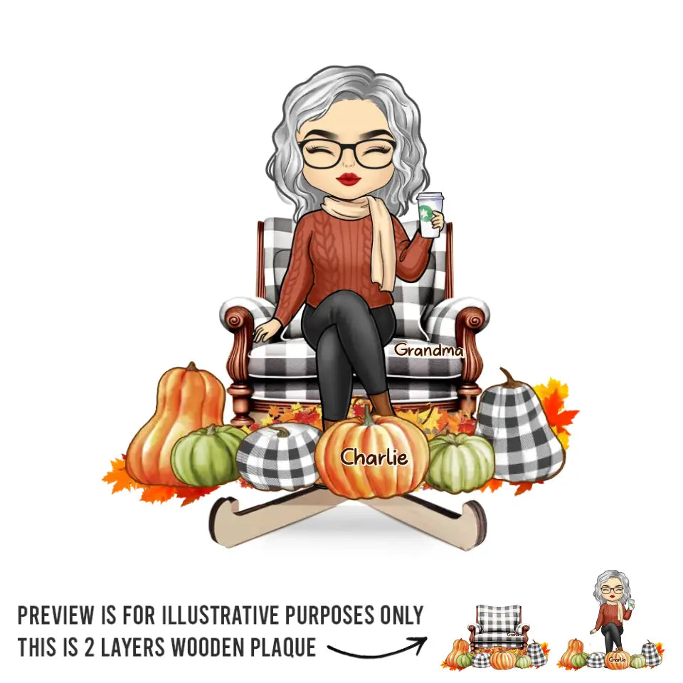 We're Always With You - Family Personalized Custom 2-Layered Wooden Plaque With Stand - Gift For Mom, Grandma