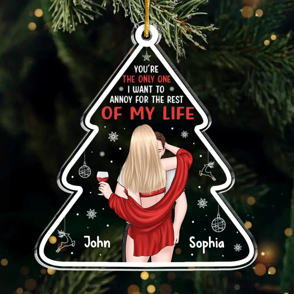 Congrats On Being My Husband - Couple Personalized Custom Ornament - Acrylic Custom Shaped - Christmas Gift For Husband Wife, Anniversary